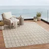 Tapete Zaira Geométrico en Beige ambientado