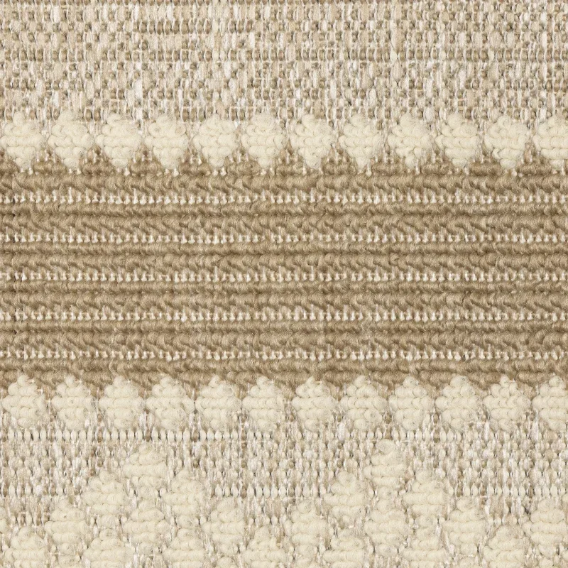 Tapete Zaira Greca en Beige, detalle de la textura 4