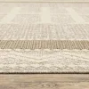 Tapete Zaira Greca en Beige, detalle de la textura 3