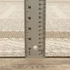 Tapete Zaira Greca en Beige, detalle del grosor