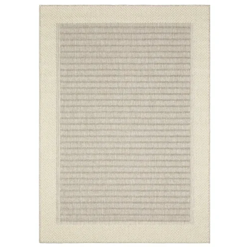 Tapete Zaira Texturado con Borde en Beige