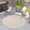Tapete Solido Exterior en Beige - 4.00 Redondo