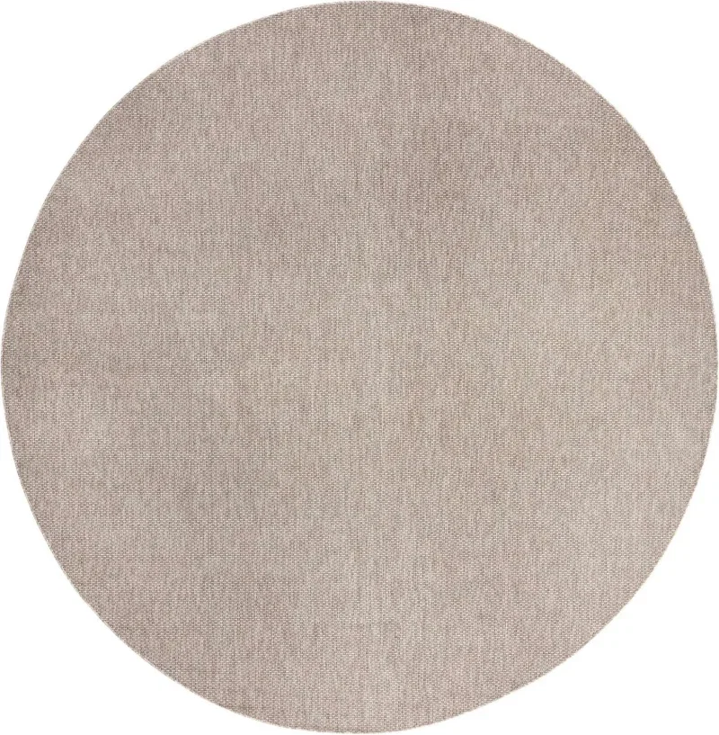 Tapete Solido Exterior en Beige - 4.00 Redondo