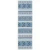 Tapete Pátina Bandas Kilim en Azul