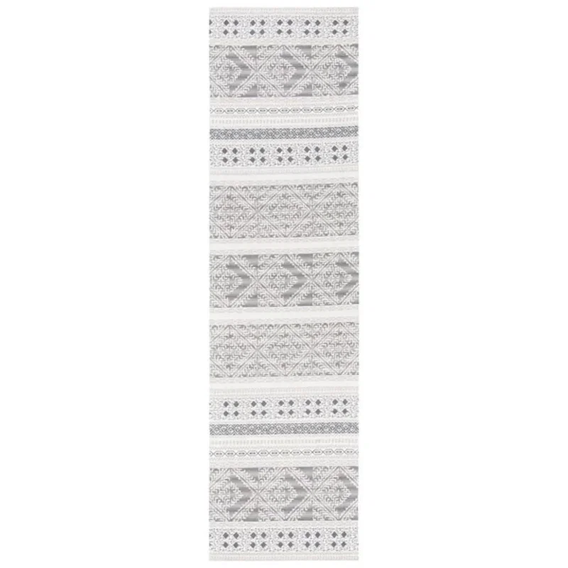Tapete Pátina Bandas Kilim en Gris