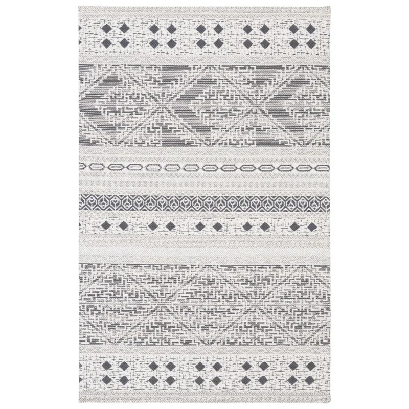 Tapete Pátina Bandas Kilim en Gris