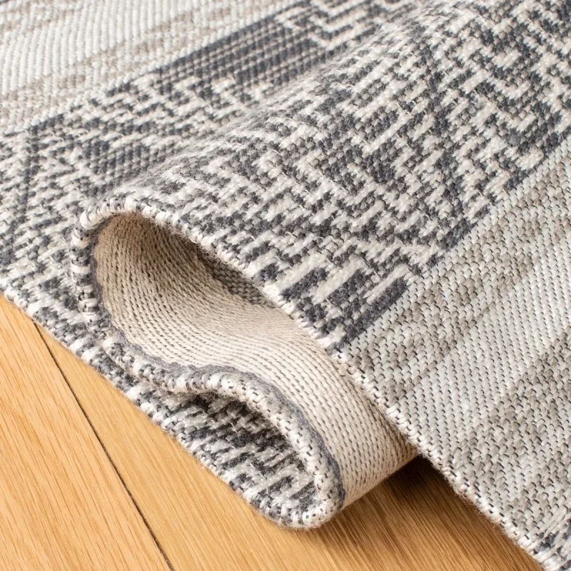 Tapete Pátina Bandas Kilim en Gris