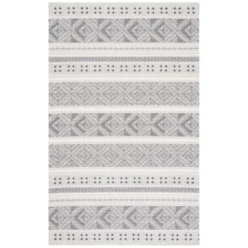 Tapete Pátina Bandas Kilim en Gris
