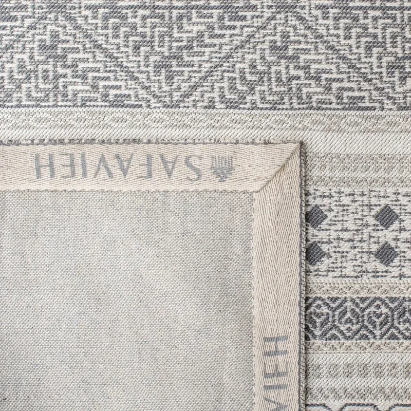 Tapete Pátina Bandas Kilim en Gris