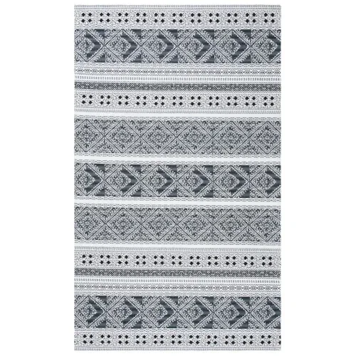 Tapete Pátina Bandas Kilim en Negro