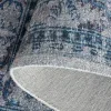 Tapete Pátina Medallón Circular en Azul con Gris