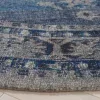 Tapete Pátina Medallón Circular en Azul con Gris
