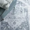 Tapete Pátina Medallón Difuminado en Gris con Gris Oscuro