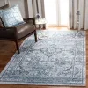 Tapete Pátina Medallón Floral Persa en Aguamarina con Azul