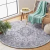 Tapete Pátina Medallón Floral Persa en Azul Marino con Verde Salvia