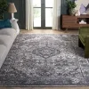 Tapete Pátina Medallón Floral Persa en Azul Marino con Verde Salvia