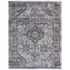 Tapete Pátina Medallón Floral Persa en Azul Marino con Verde Salvia