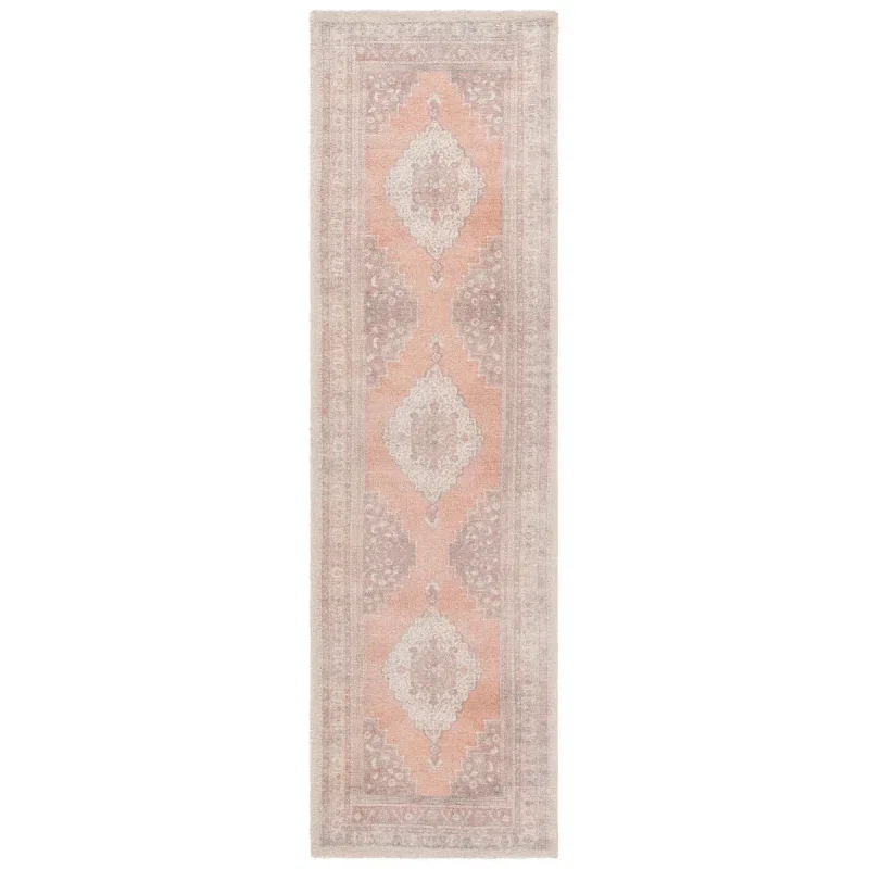 Tapete Pátina Medallón Ornamental en Marfil con Terracota