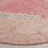 Tapete Pátina Medallón Oval en Rosa con Beige