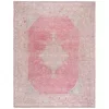 Tapete Pátina Medallón Oval en Rosa con Beige