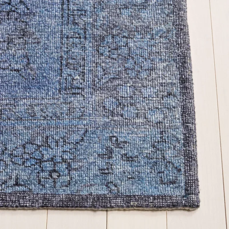 Tapete Pátina Persa Desvanecido en Azul con Gris