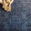 Tapete Pátina Persa Desvanecido en Azul con Gris