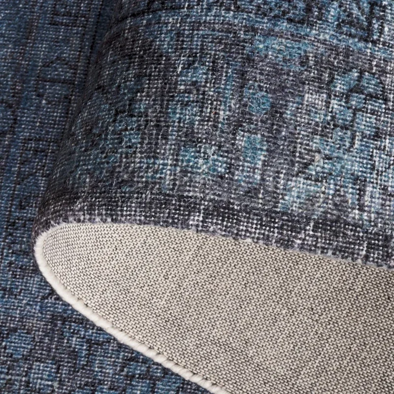Tapete Pátina Persa Desvanecido en Azul con Gris