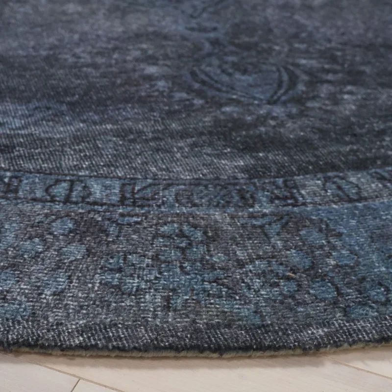 Tapete Pátina Persa Desvanecido en Azul con Gris