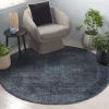 Tapete Pátina Persa Desvanecido en Azul con Gris