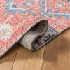 Tapete Pátina Rombos Tribales en Azul con Terracota