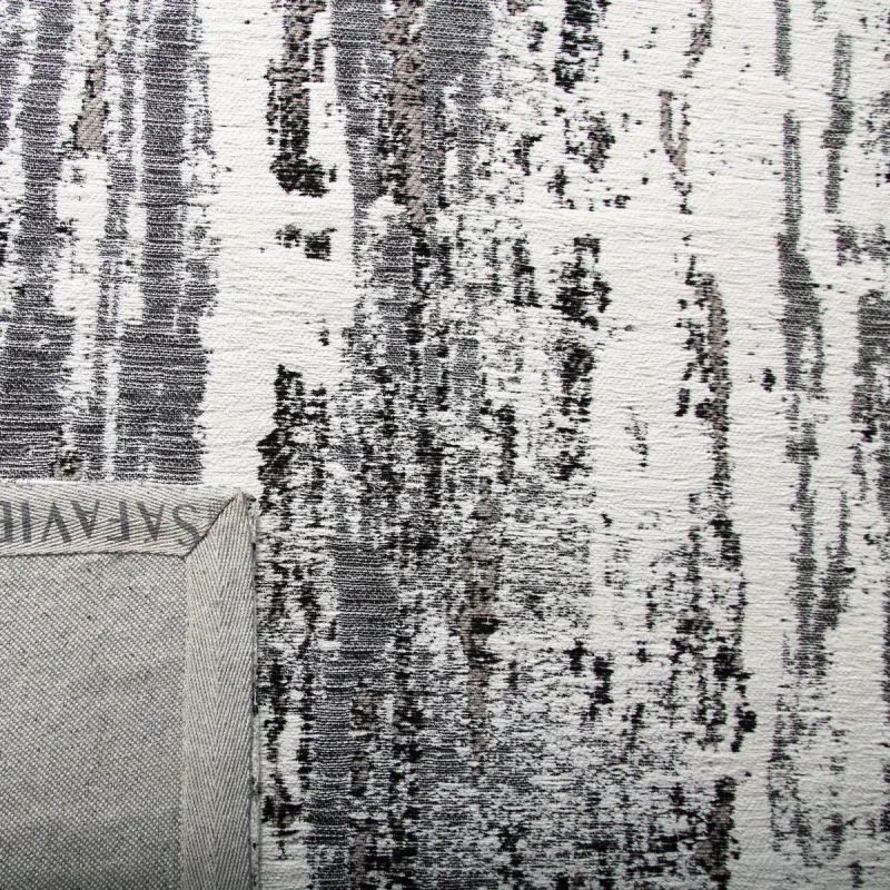 Tapete Pátina Trazos Verticales en Gris con Marfil