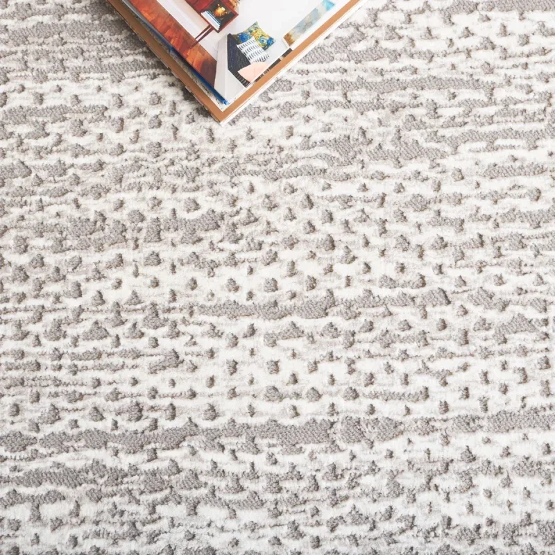 Tapete Renace Bandas Punteadas en Taupe con Marfil