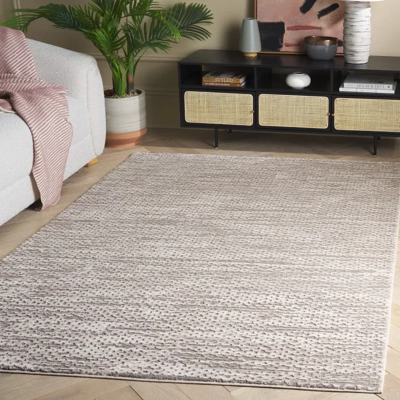 Tapete Renace Bandas Punteadas en Taupe con Marfil