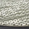 Tapete Renace Bandas Punteadas en Verde Salvia con Marfil