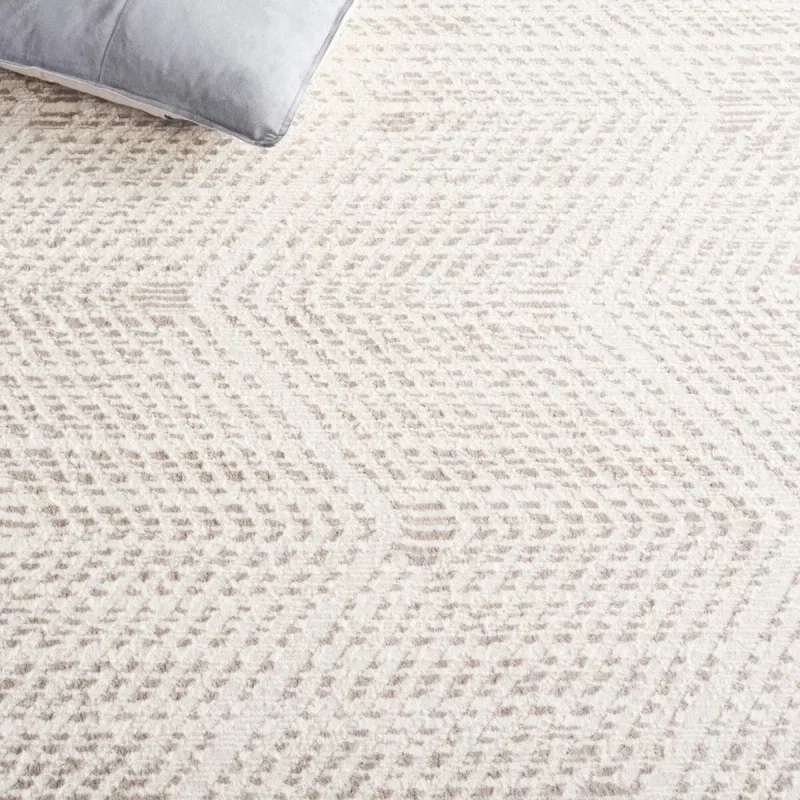 Tapete Renace Bandas Texturadas en Marfil con Gris