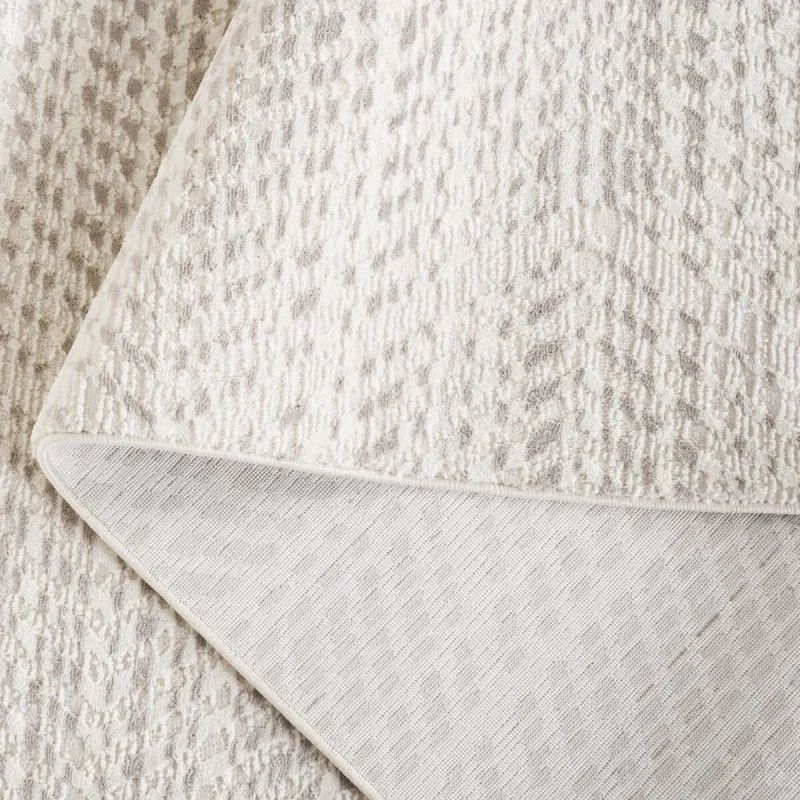 Tapete Renace Bandas Texturadas en Marfil con Gris