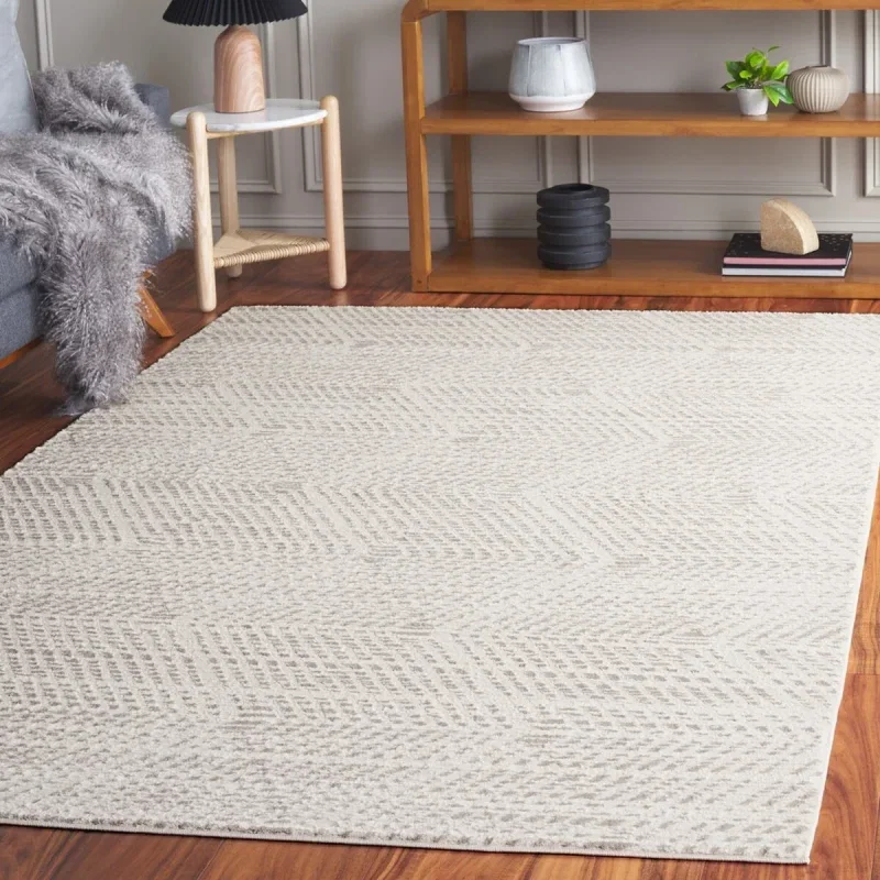 Tapete Renace Bandas Texturadas en Marfil con Gris