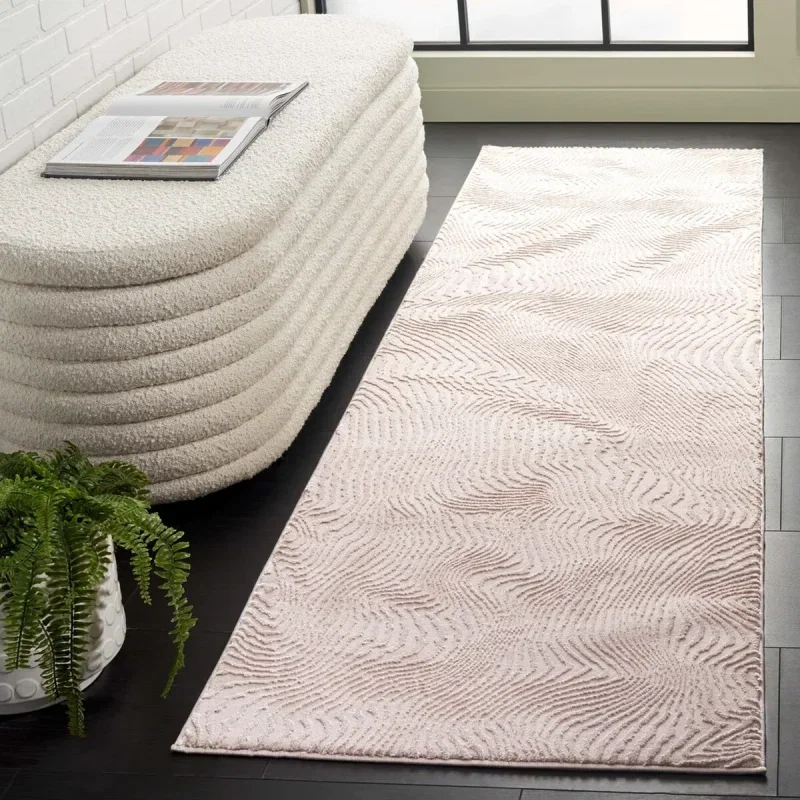 Tapete Renace Ondas Concéntricas en Rosa con Marfil