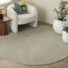 Tapete Renace Ondas Concéntricas en Verde Salvia con Marfil