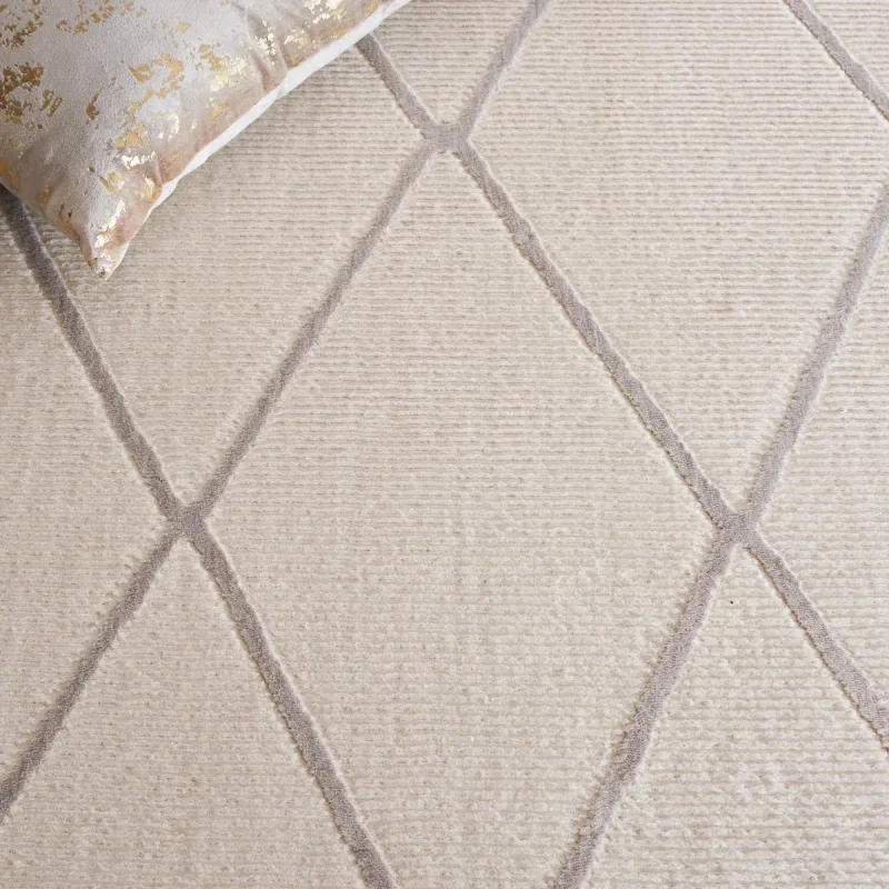 Tapete Renace Rombos Perfilados en Beige
