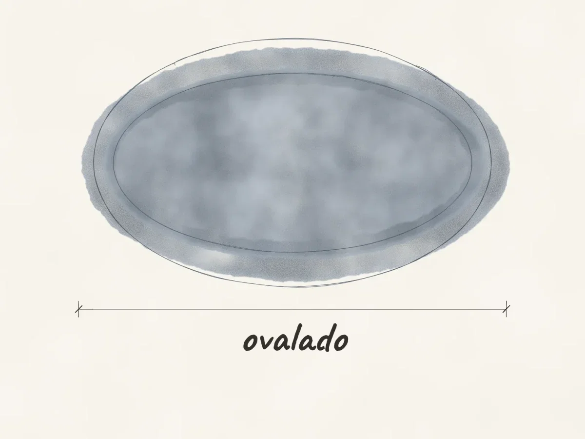 Tapete ovalado dibujado a mano