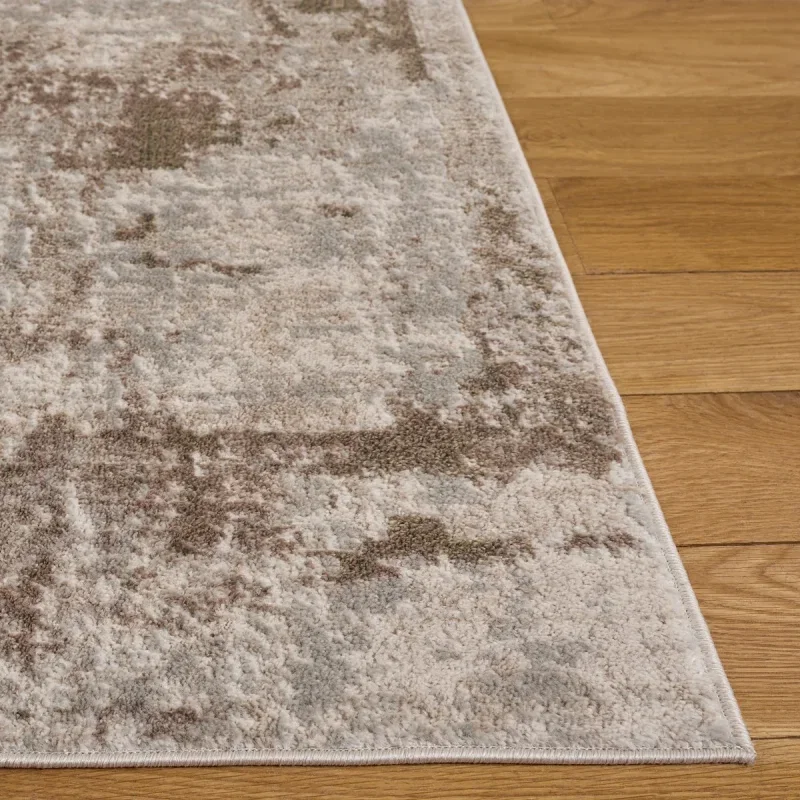 Tapete Alcalá Pinceladas Desgastadas en Gris con Beige