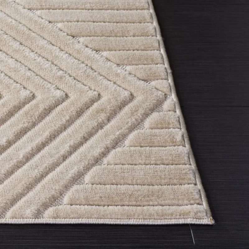 Tapete Dinos Rombos Concéntricos en Beige