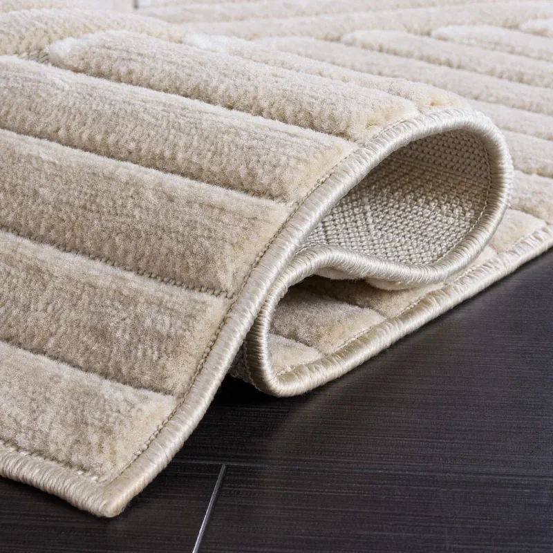 Tapete Dinos Rombos Concéntricos en Beige