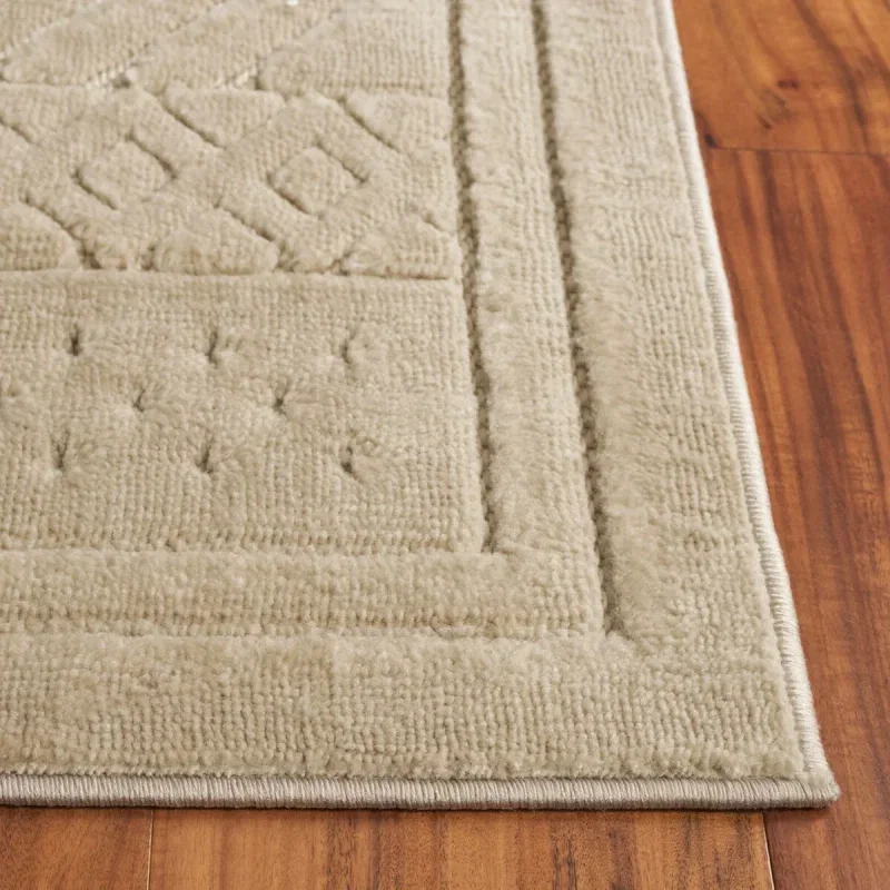 Tapete Dinos Rombos Enmarcados en Beige
