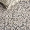 Tapete Luneta Arabescos Persas en Gris con Beige