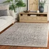 Tapete Luneta Arabescos Persas en Gris con Beige
