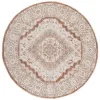 Tapete Luneta Medallón Octagonal en Marfil con Terracota