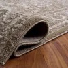 Tapete Luneta Medallón Ornamental en Beige con Gris