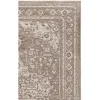 Tapete Luneta Medallón Ornamental en Beige con Gris